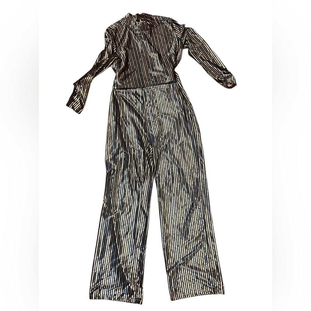 Zara Monochrome Striped Jumpsuit